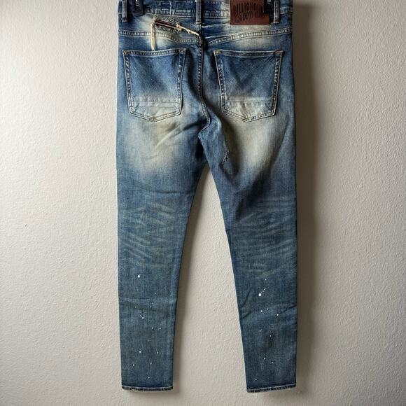 Billionaire Boys Club Patchwork Rover Jeans Size 34 Blue - Picture 2 of 3